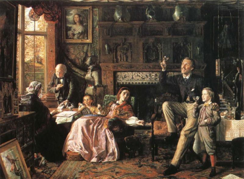 Robert Braithwaite Martineau The Last day in the old home oil painting picture